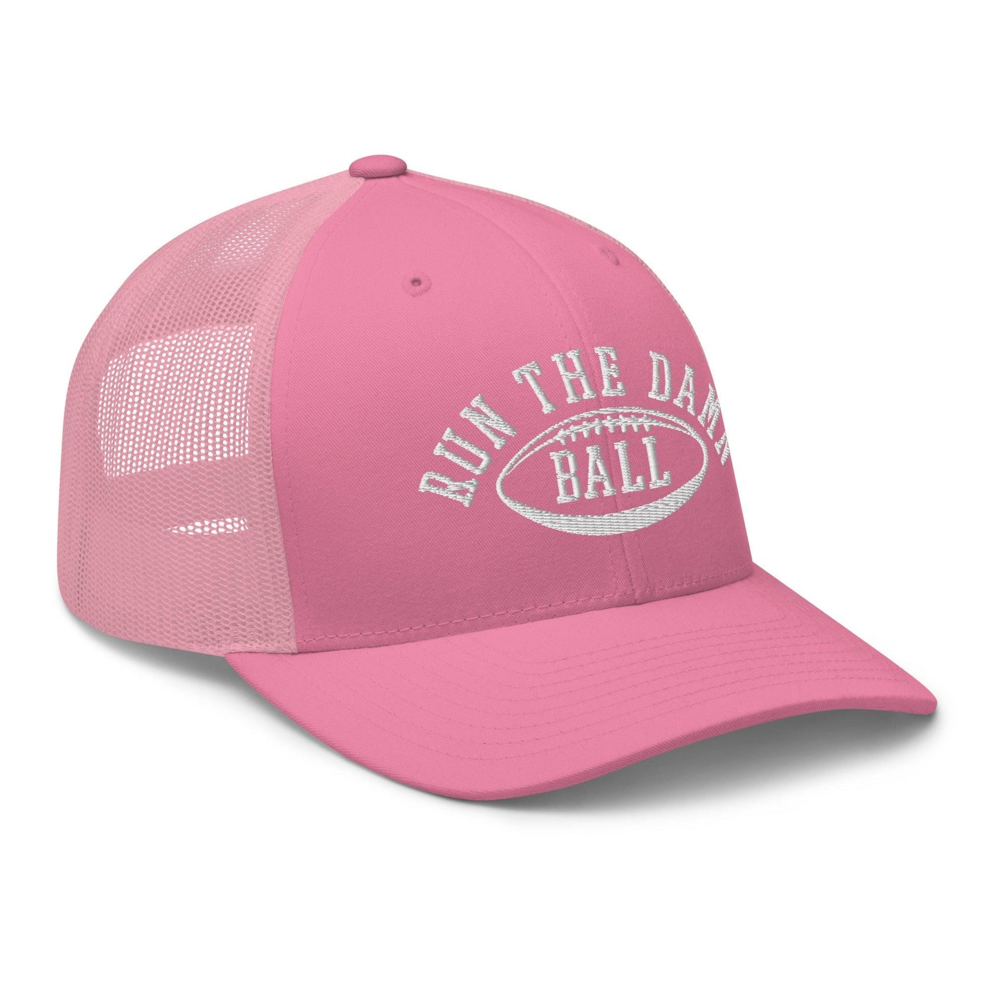 Run The Damn Ball Embroidered Mesh Trucker Hat