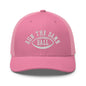 Run The Damn Ball Embroidered Mesh Trucker Hat - Pink