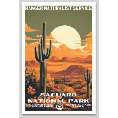 Saguaro National Park WPA Sticker Large - sticker