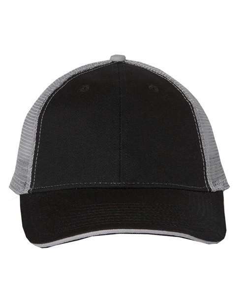 Sandwich trucker caps: custom apparel ready for screen printing. Toronto live screen printing available. Stc-01