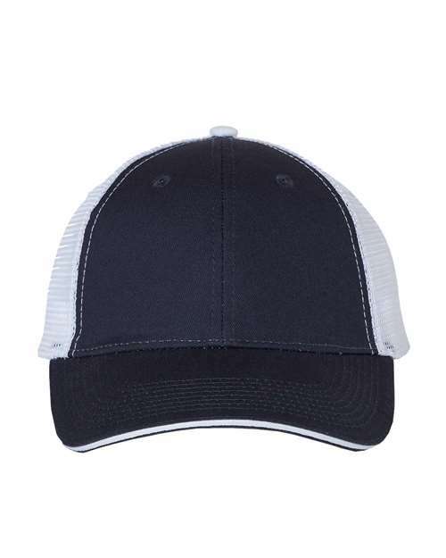 Sandwich trucker caps: custom apparel ready for screen printing. Toronto live screen printing available. Stc-01