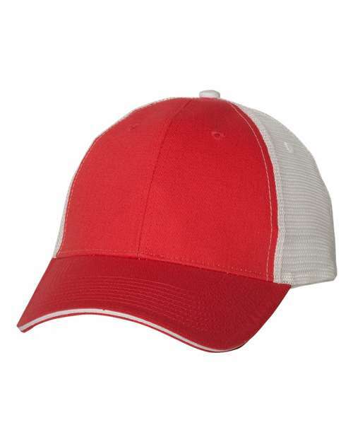 Sandwich trucker caps: custom apparel ready for screen printing. Toronto live screen printing available. Stc-01