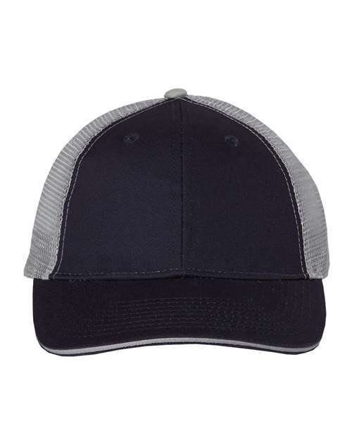 Sandwich trucker caps: custom apparel ready for screen printing. Toronto live screen printing available. Stc-01