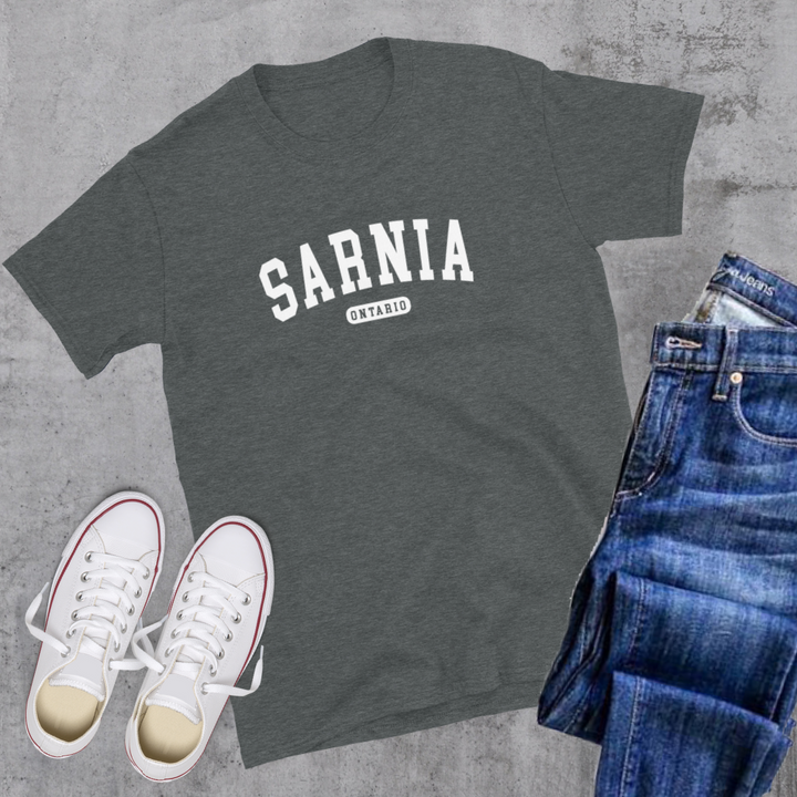 Sarnia ON College Tee - Dark Heather / S