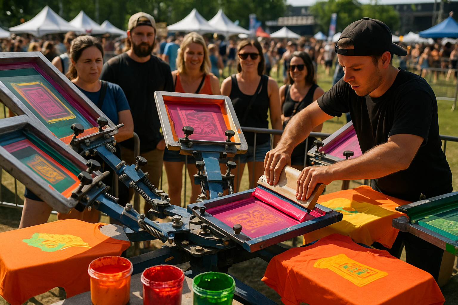 screen printing live events