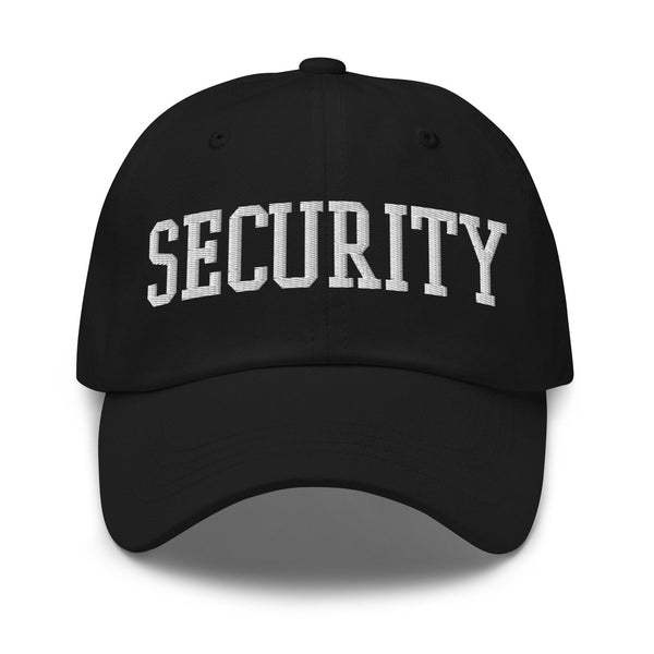 Security Uniform Work Block Embroidered Dad Hat - Black