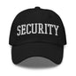 Security Uniform Work Block Embroidered Dad Hat - Black