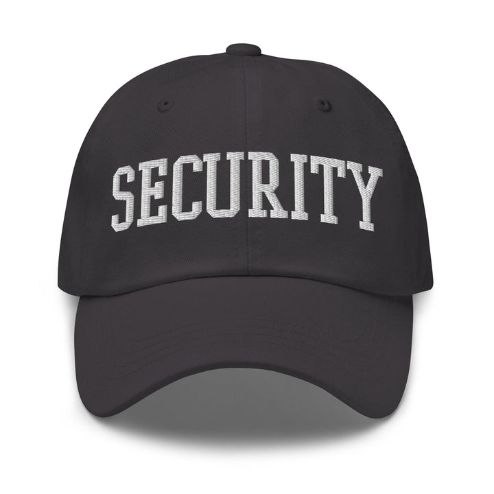 Security Uniform Work Block Embroidered Dad Hat - Dark Grey