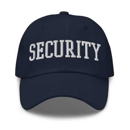Security Uniform Work Block Embroidered Dad Hat - Navy