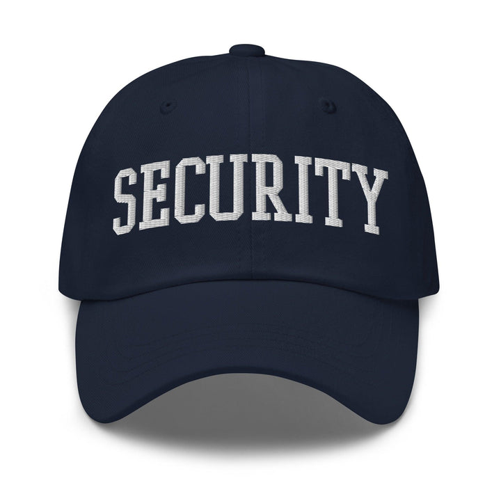 Security Uniform Work Block Embroidered Dad Hat - Navy