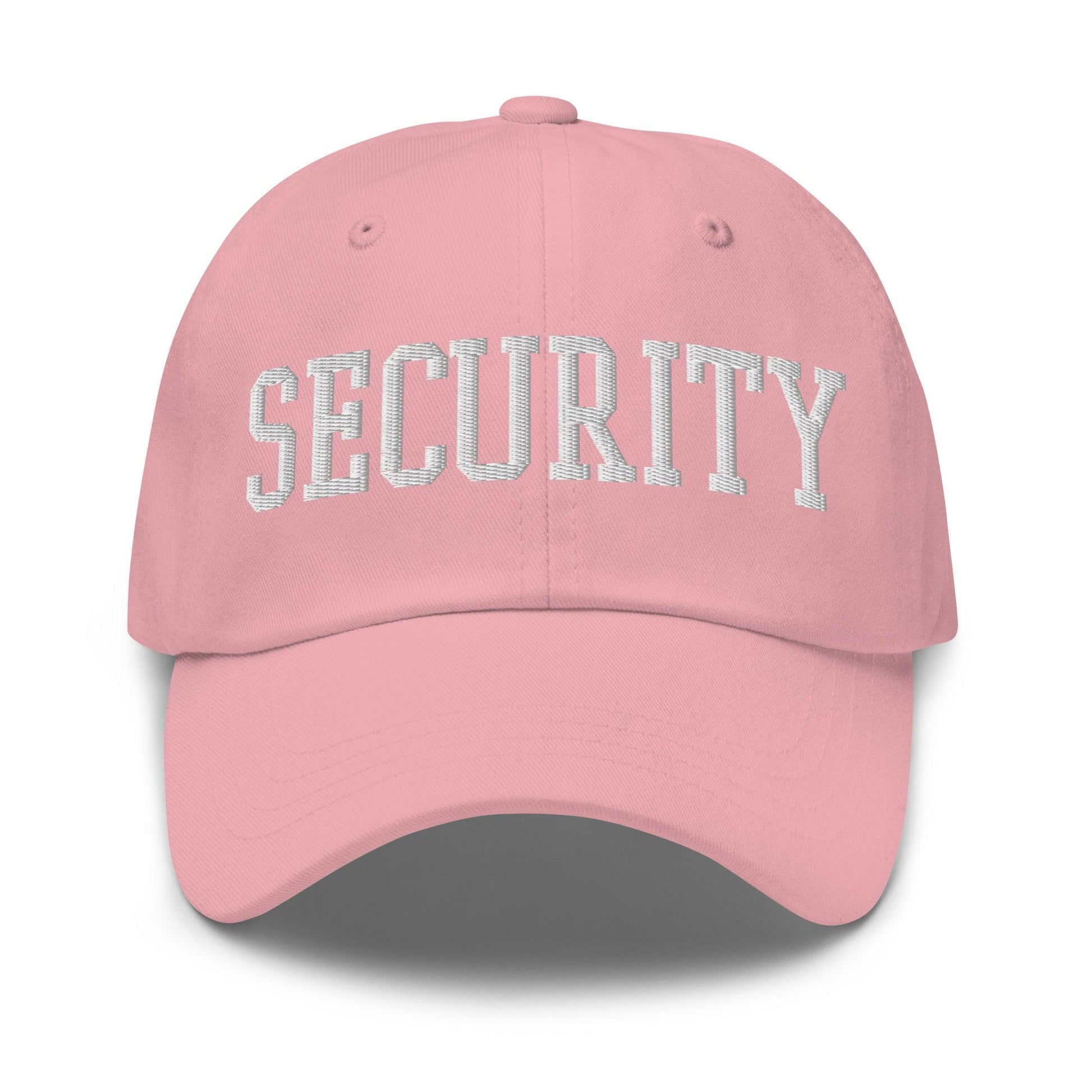 Security Uniform Work Block Embroidered Dad Hat - Pink
