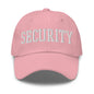 Security Uniform Work Block Embroidered Dad Hat - Pink