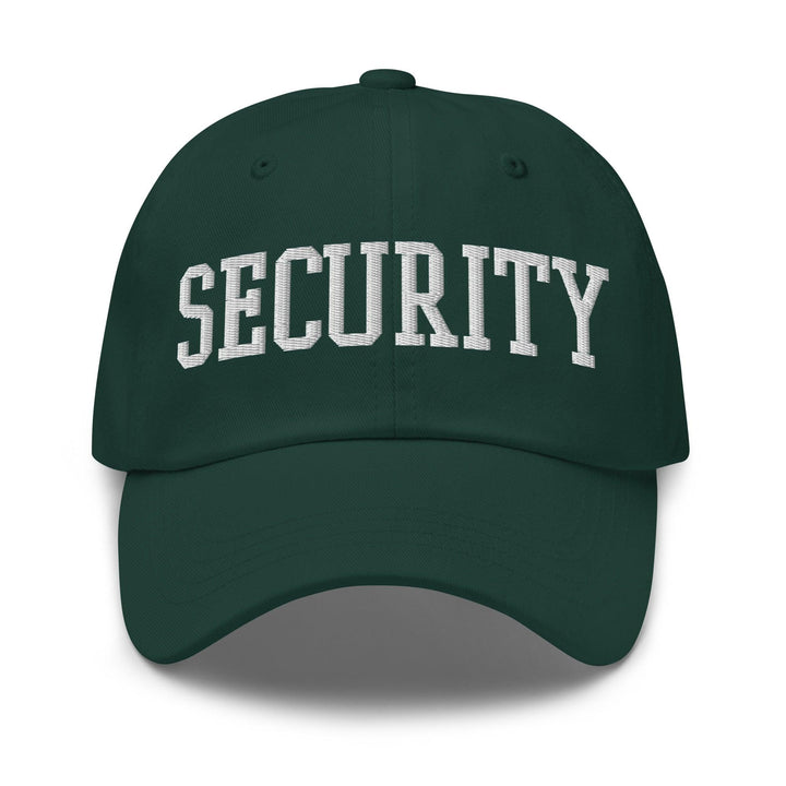 Security Uniform Work Block Embroidered Dad Hat - Spruce