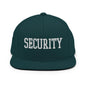 Security Uniform Work Block Embroidered Flat Bill Brim Snapback Hat - Spruce