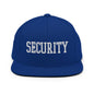 Security Uniform Work Block Embroidered Flat Bill Brim Snapback Hat - Royal Blue