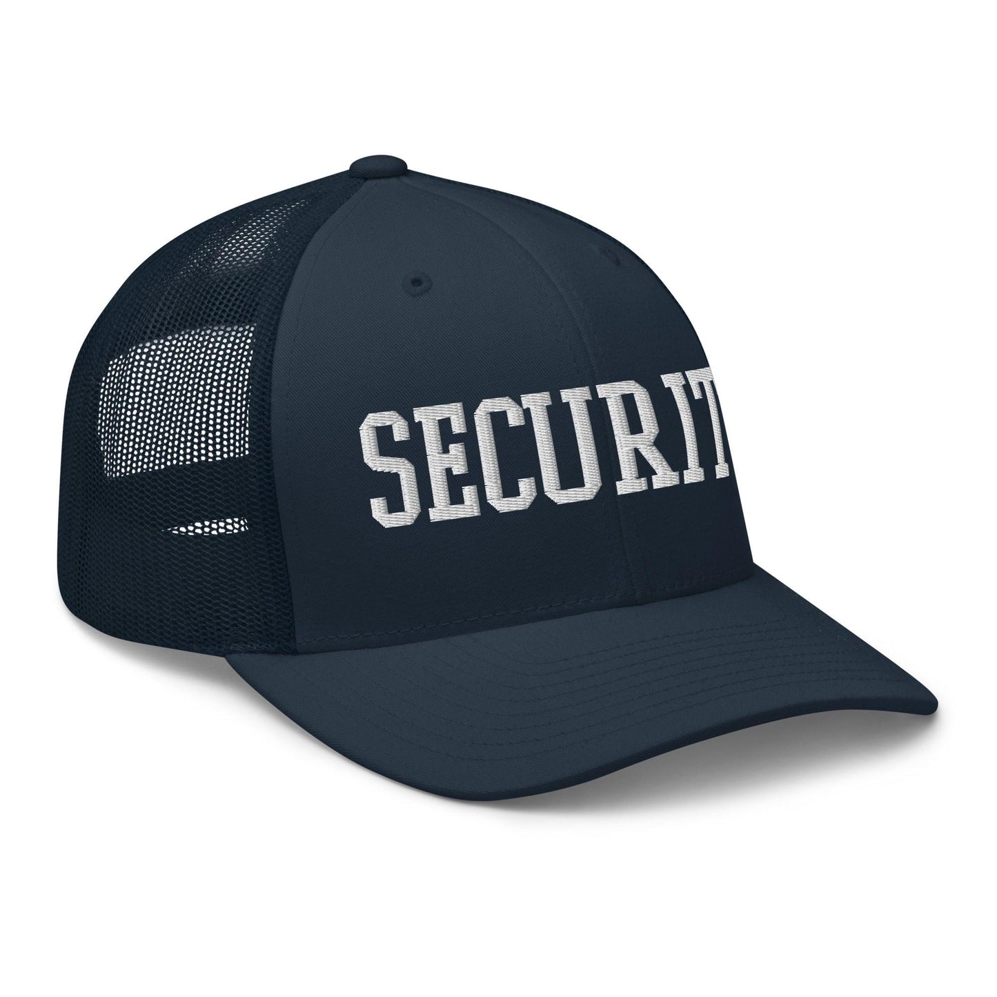 Security Uniform Work Block Embroidered Mesh Trucker Hat