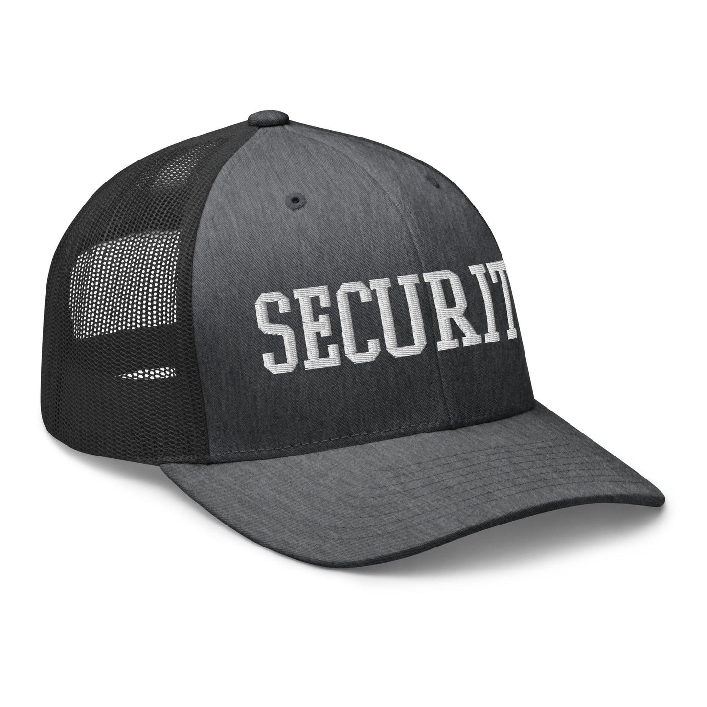 Security Uniform Work Block Embroidered Mesh Trucker Hat
