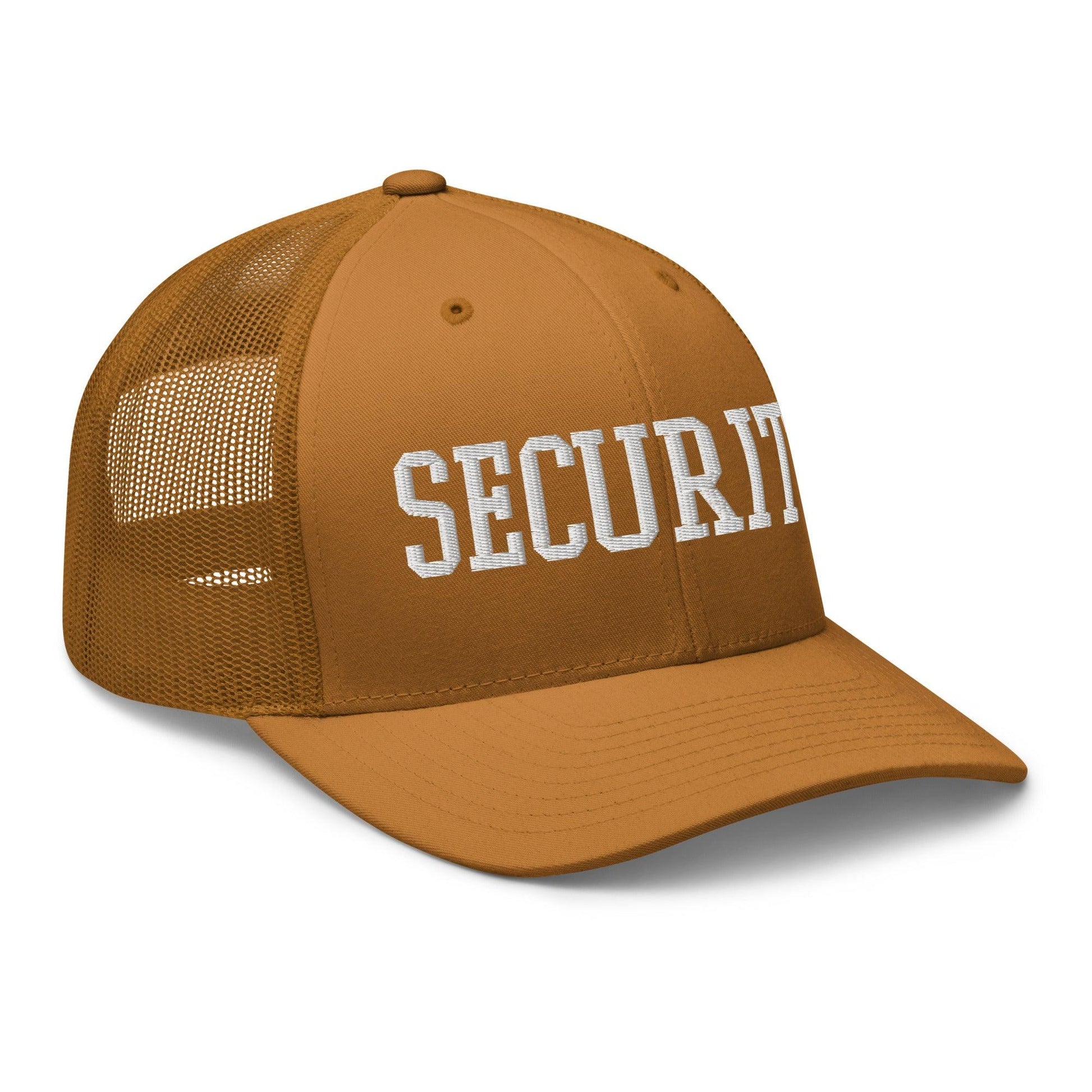 Security Uniform Work Block Embroidered Mesh Trucker Hat