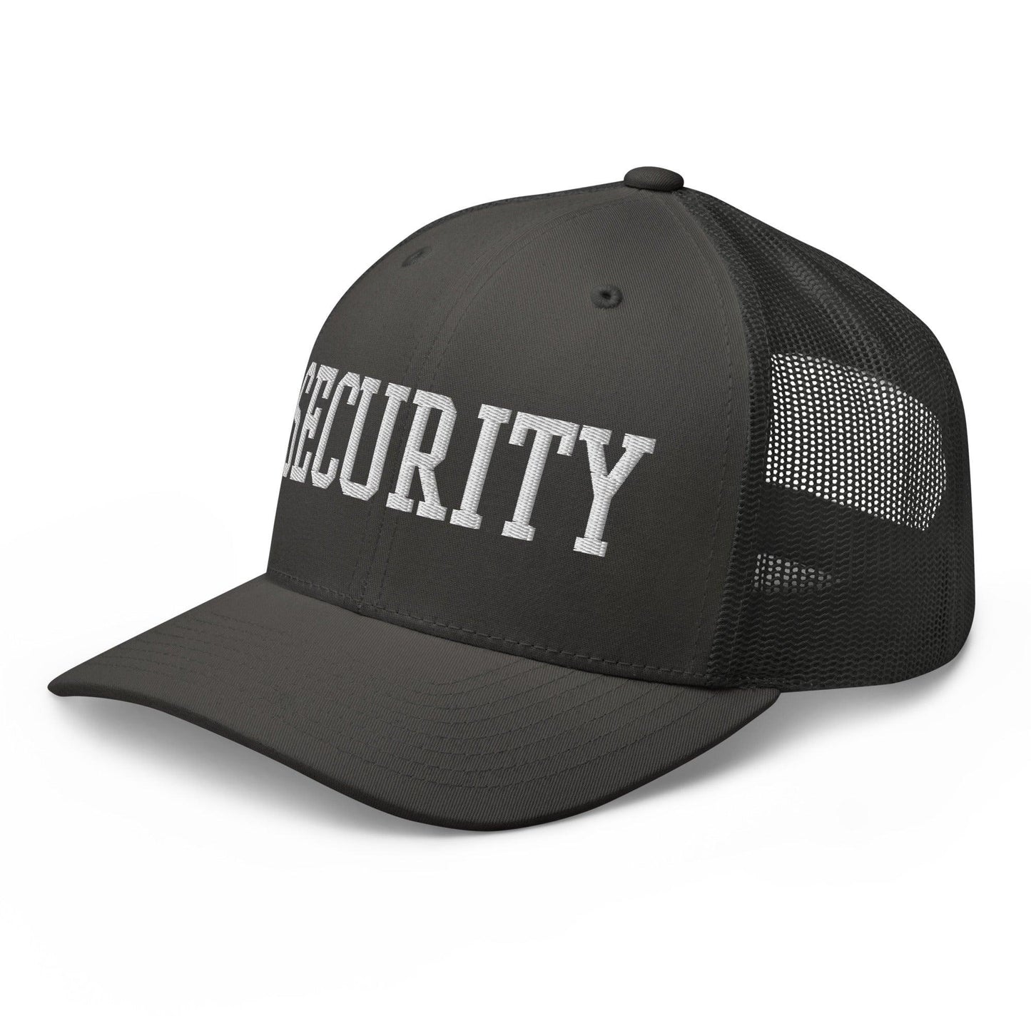 Security Uniform Work Block Embroidered Mesh Trucker Hat