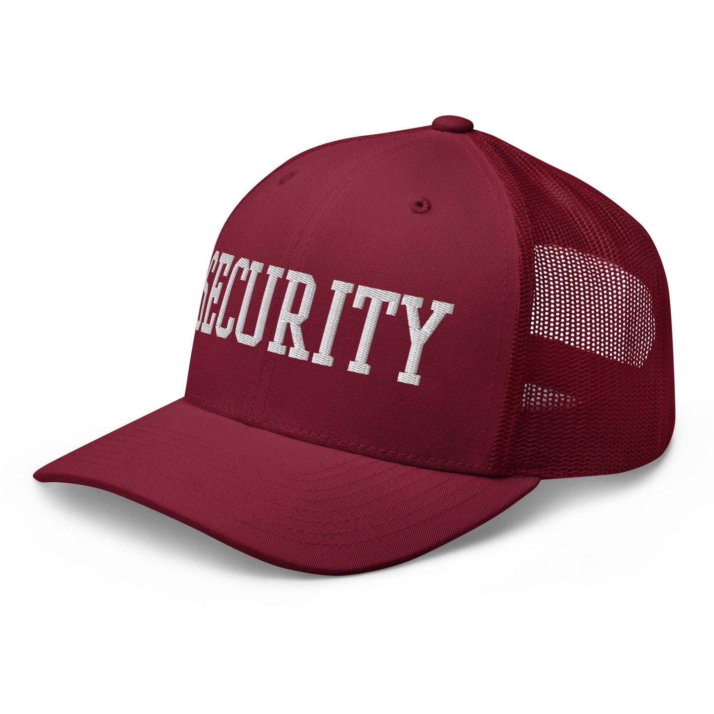 Security Uniform Work Block Embroidered Mesh Trucker Hat