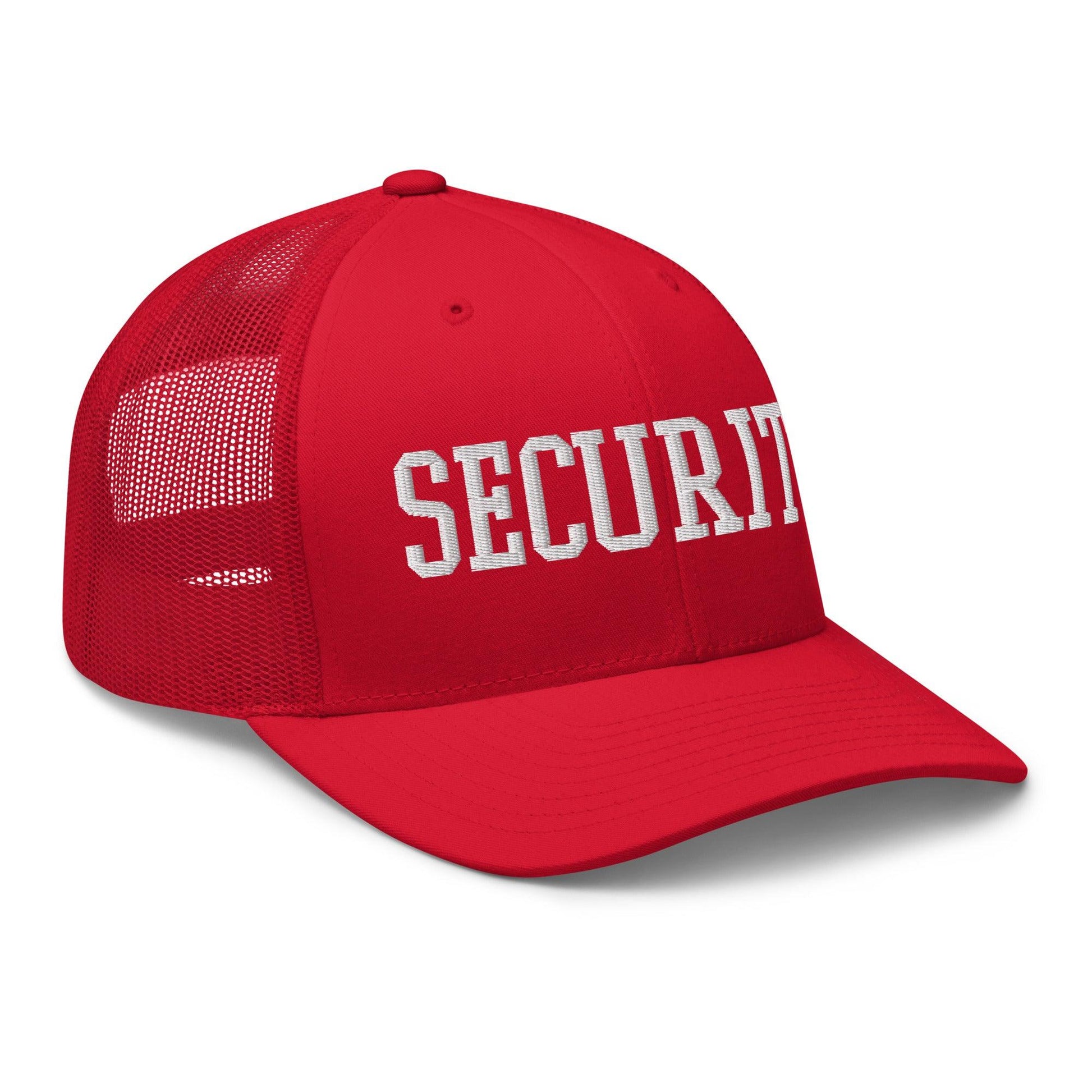 Security Uniform Work Block Embroidered Mesh Trucker Hat