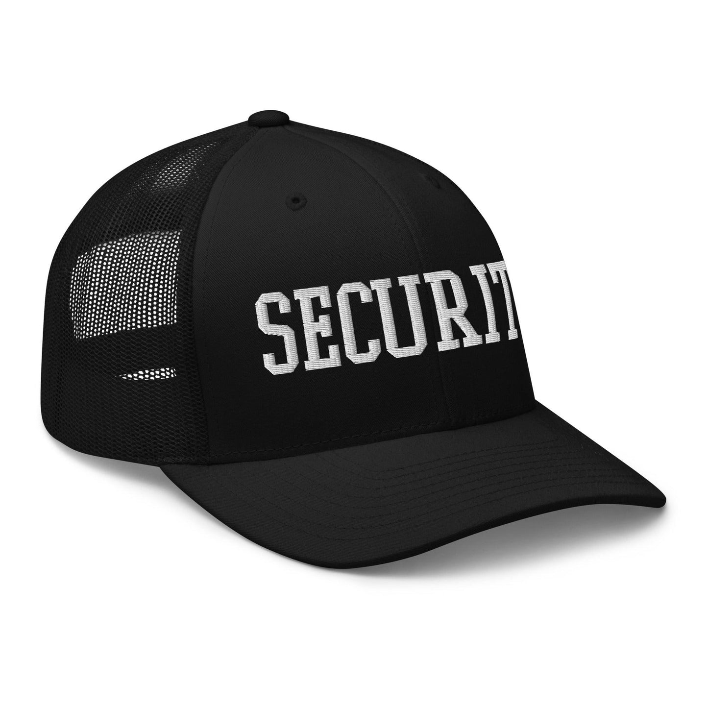Security Uniform Work Block Embroidered Mesh Trucker Hat