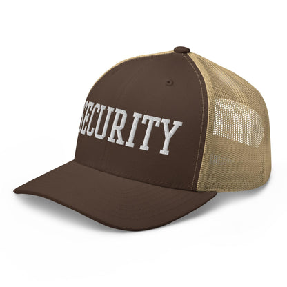 Security Uniform Work Block Embroidered Mesh Trucker Hat