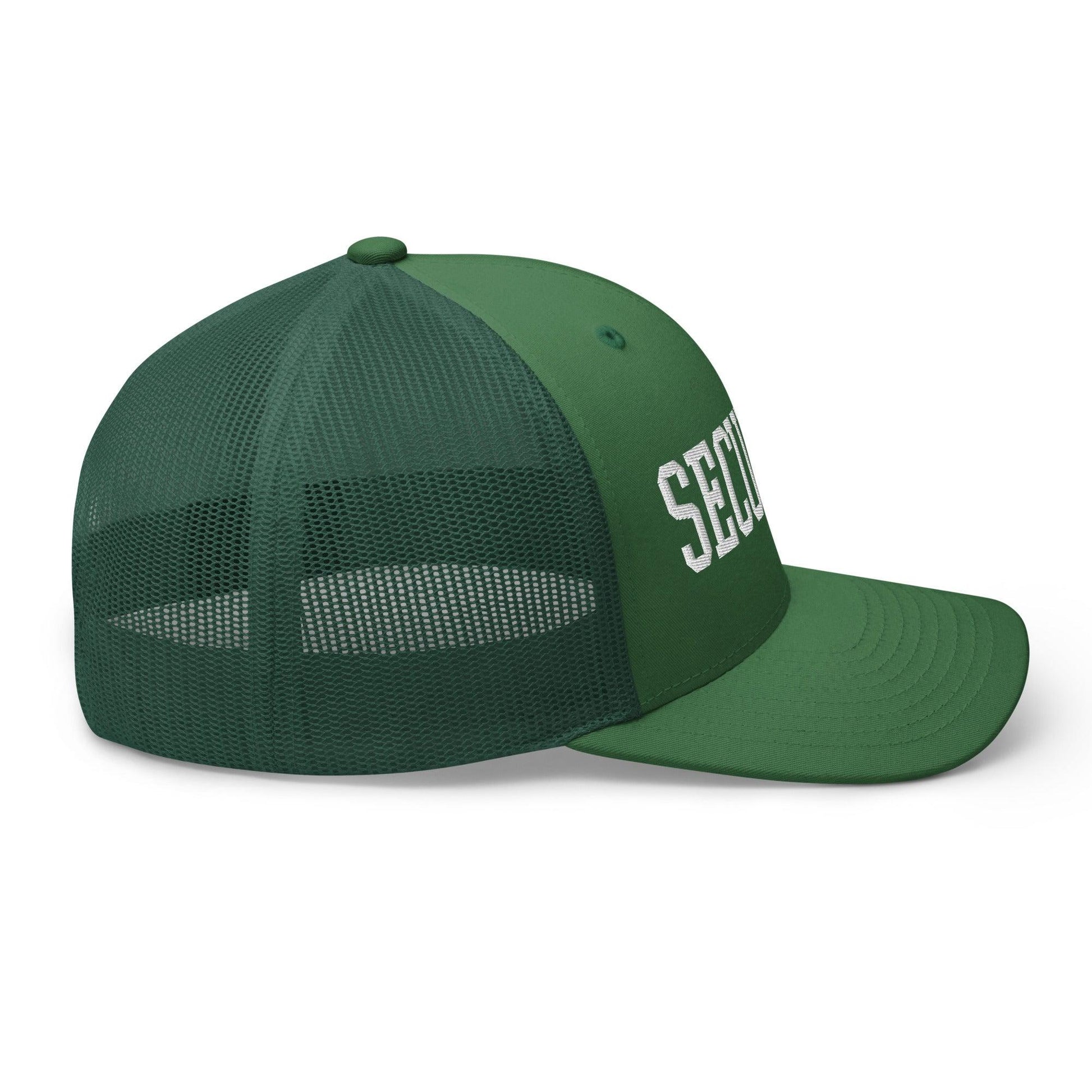Security Uniform Work Block Embroidered Mesh Trucker Hat