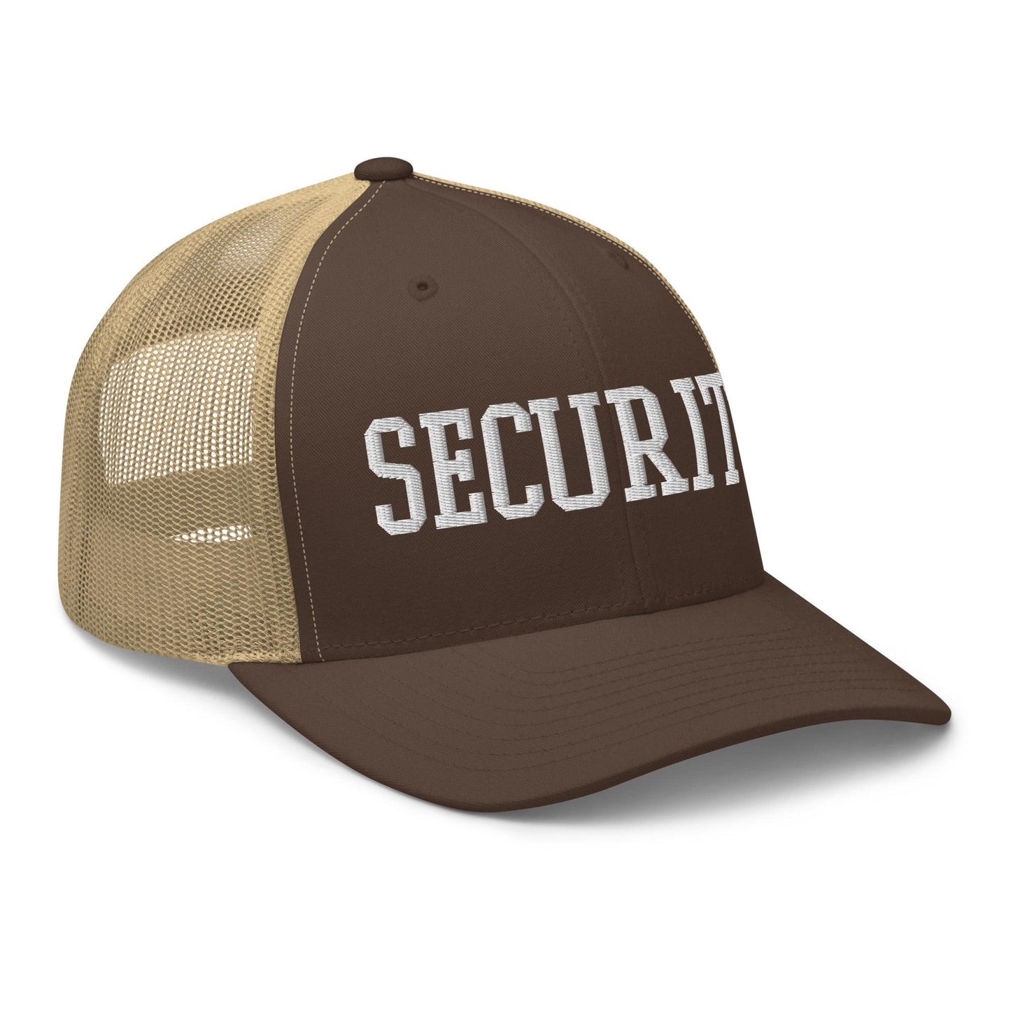 Security Uniform Work Block Embroidered Mesh Trucker Hat