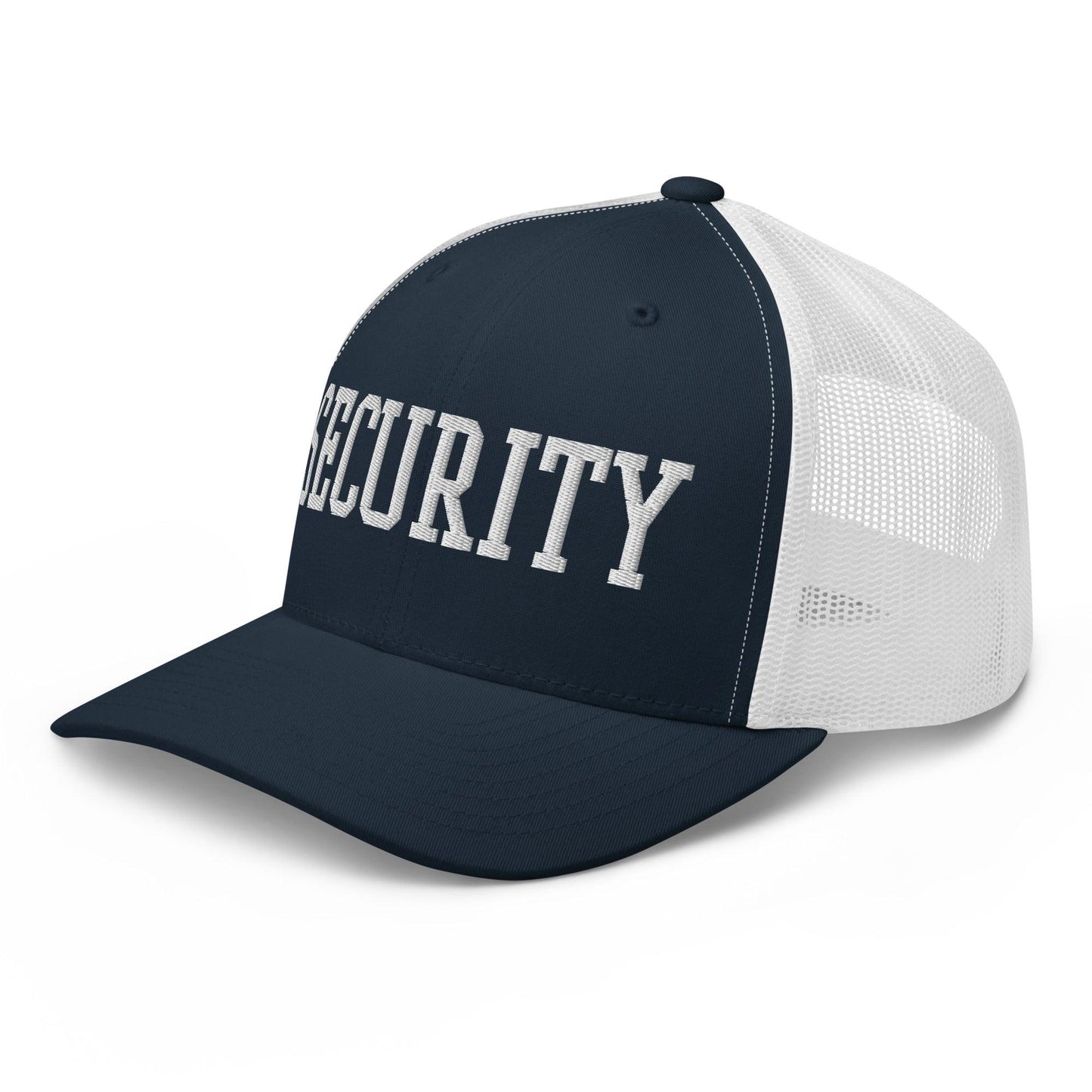 Security Uniform Work Block Embroidered Mesh Trucker Hat