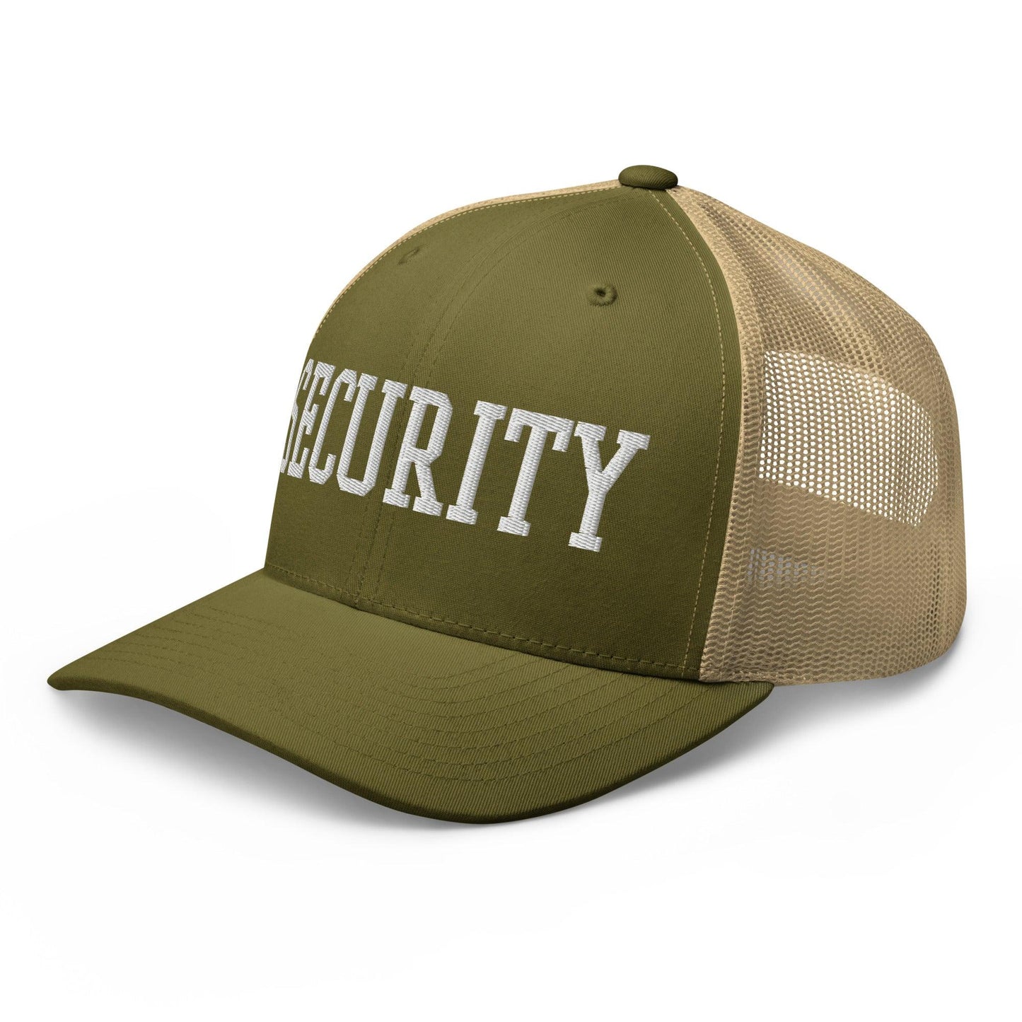 Security Uniform Work Block Embroidered Mesh Trucker Hat