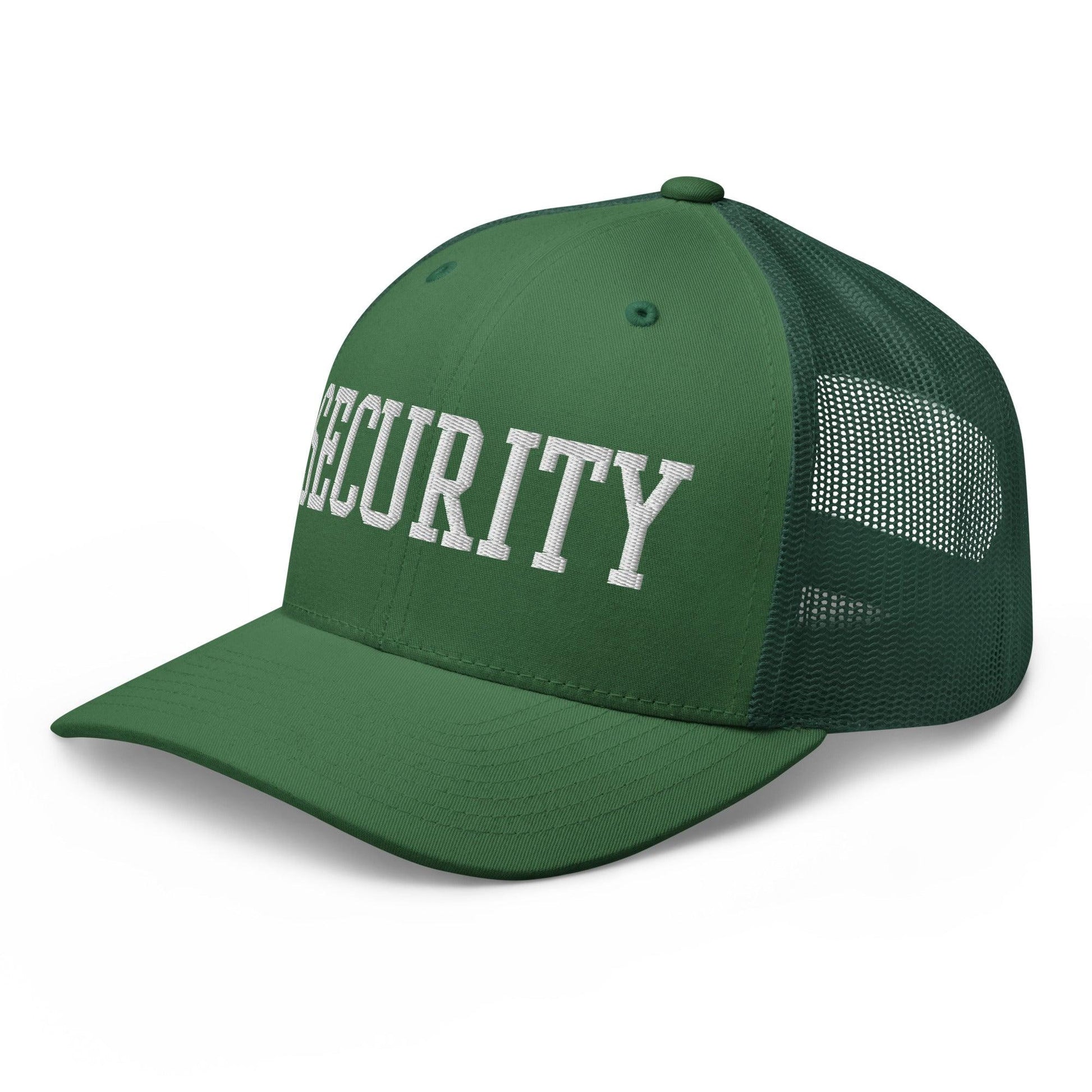 Security Uniform Work Block Embroidered Mesh Trucker Hat