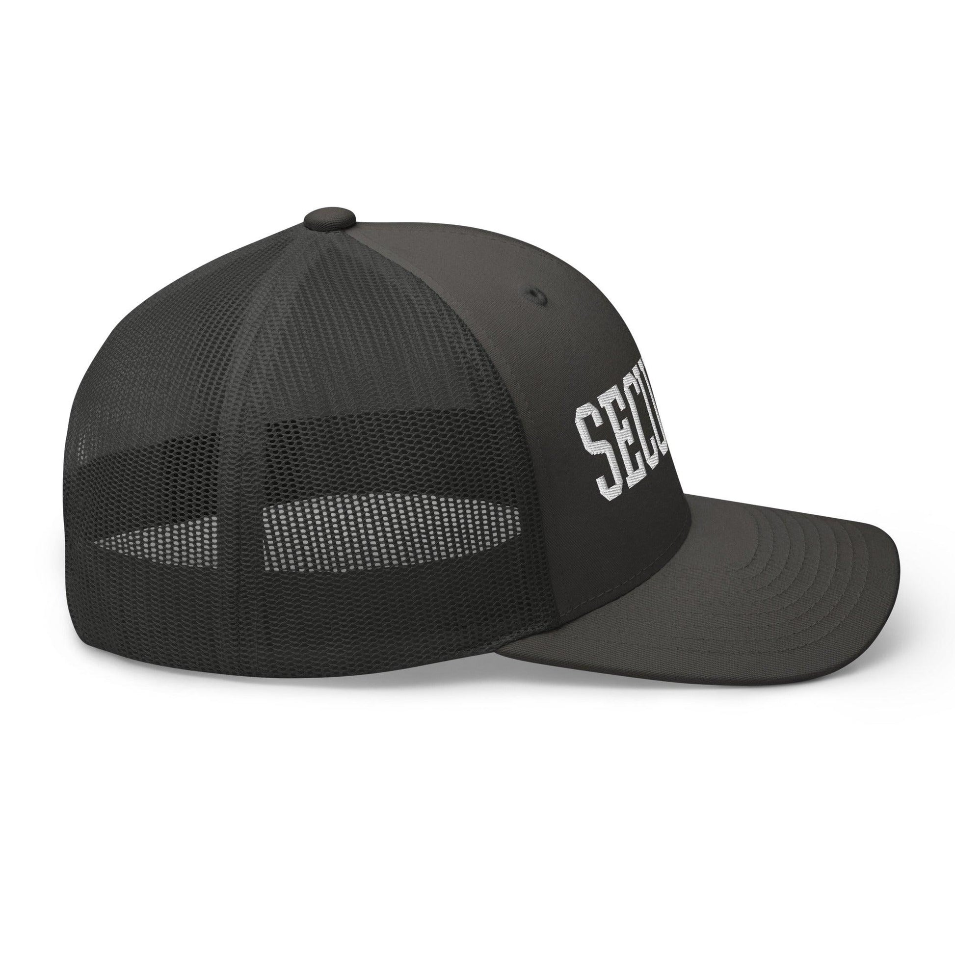 Security Uniform Work Block Embroidered Mesh Trucker Hat