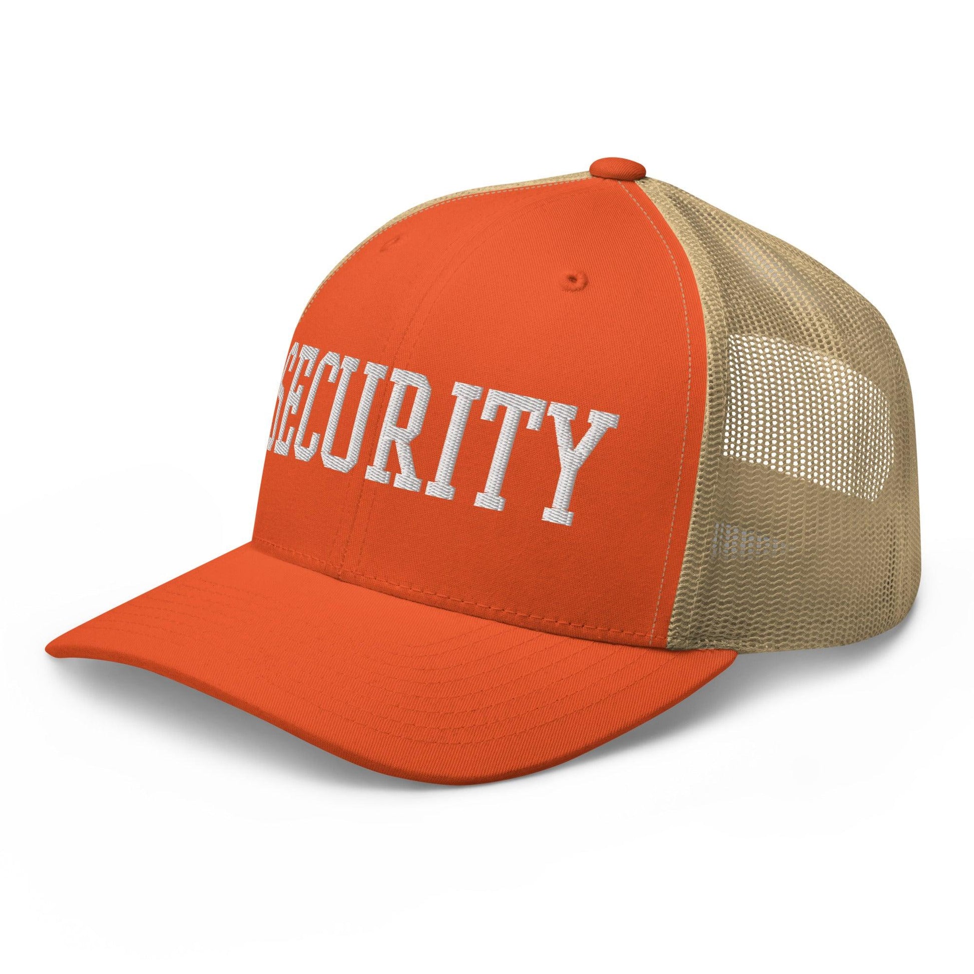 Security Uniform Work Block Embroidered Mesh Trucker Hat