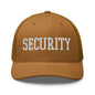 Security Uniform Work Block Embroidered Mesh Trucker Hat - Caramel