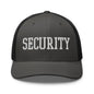 Security Uniform Work Block Embroidered Mesh Trucker Hat - Charcoal/ Black