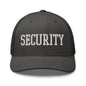 Security Uniform Work Block Embroidered Mesh Trucker Hat - Charcoal