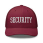 Security Uniform Work Block Embroidered Mesh Trucker Hat - Cranberry