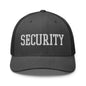 Security Uniform Work Block Embroidered Mesh Trucker Hat - Dark Heather Gray