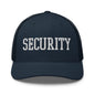 Security Uniform Work Block Embroidered Mesh Trucker Hat - Navy