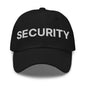 Security Uniform Work Embroidered Dad Hat - Black