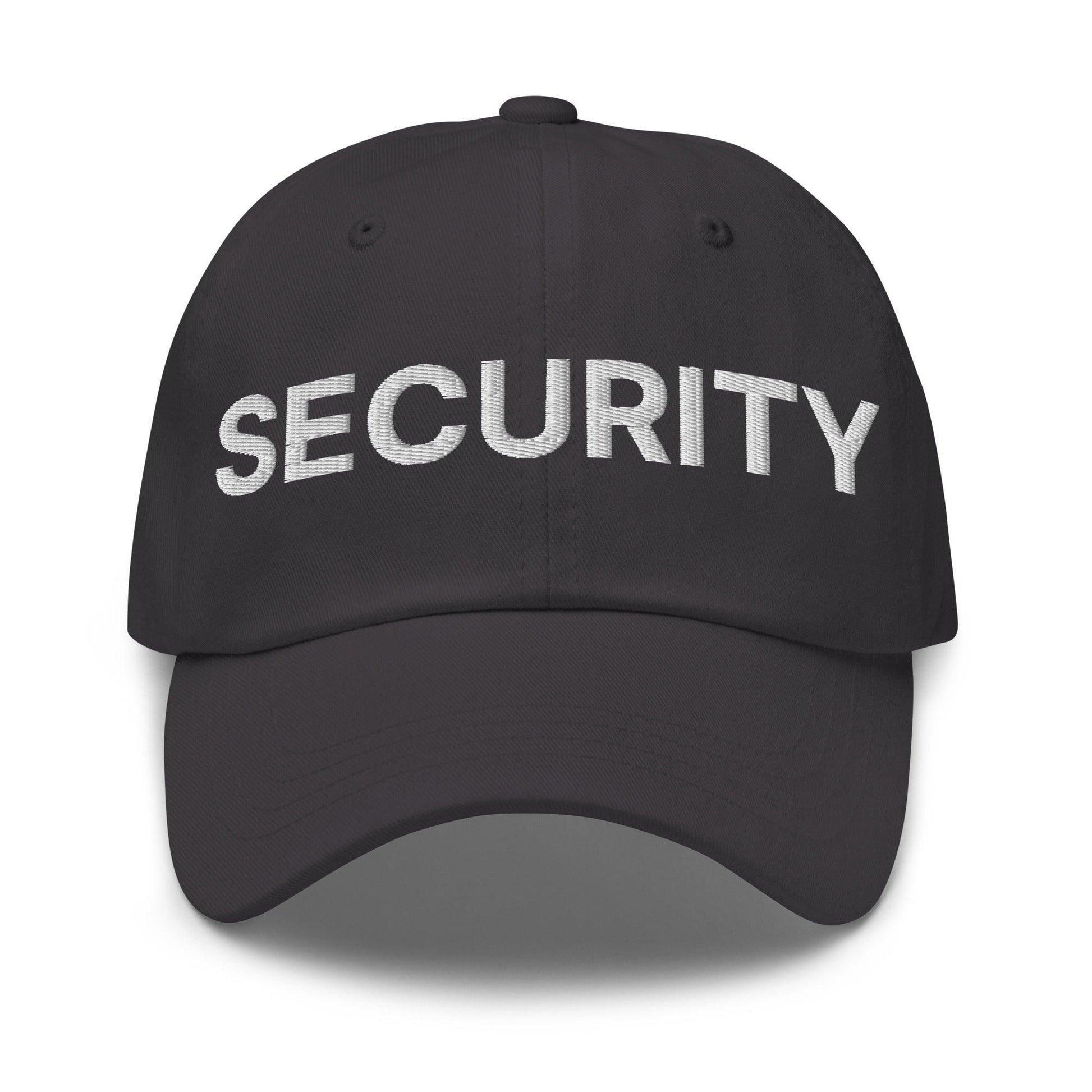 Security Uniform Work Embroidered Dad Hat - Dark Grey