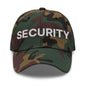 Security Uniform Work Embroidered Dad Hat - Green Camo