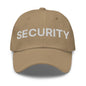 Security Uniform Work Embroidered Dad Hat - Khaki