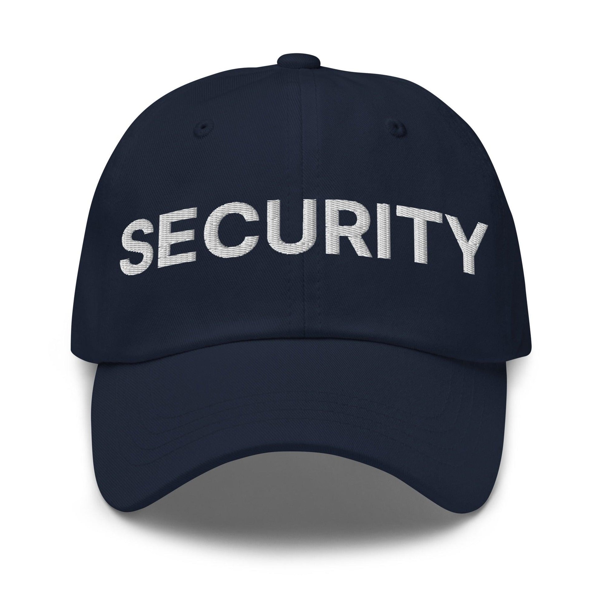 Security Uniform Work Embroidered Dad Hat - Navy