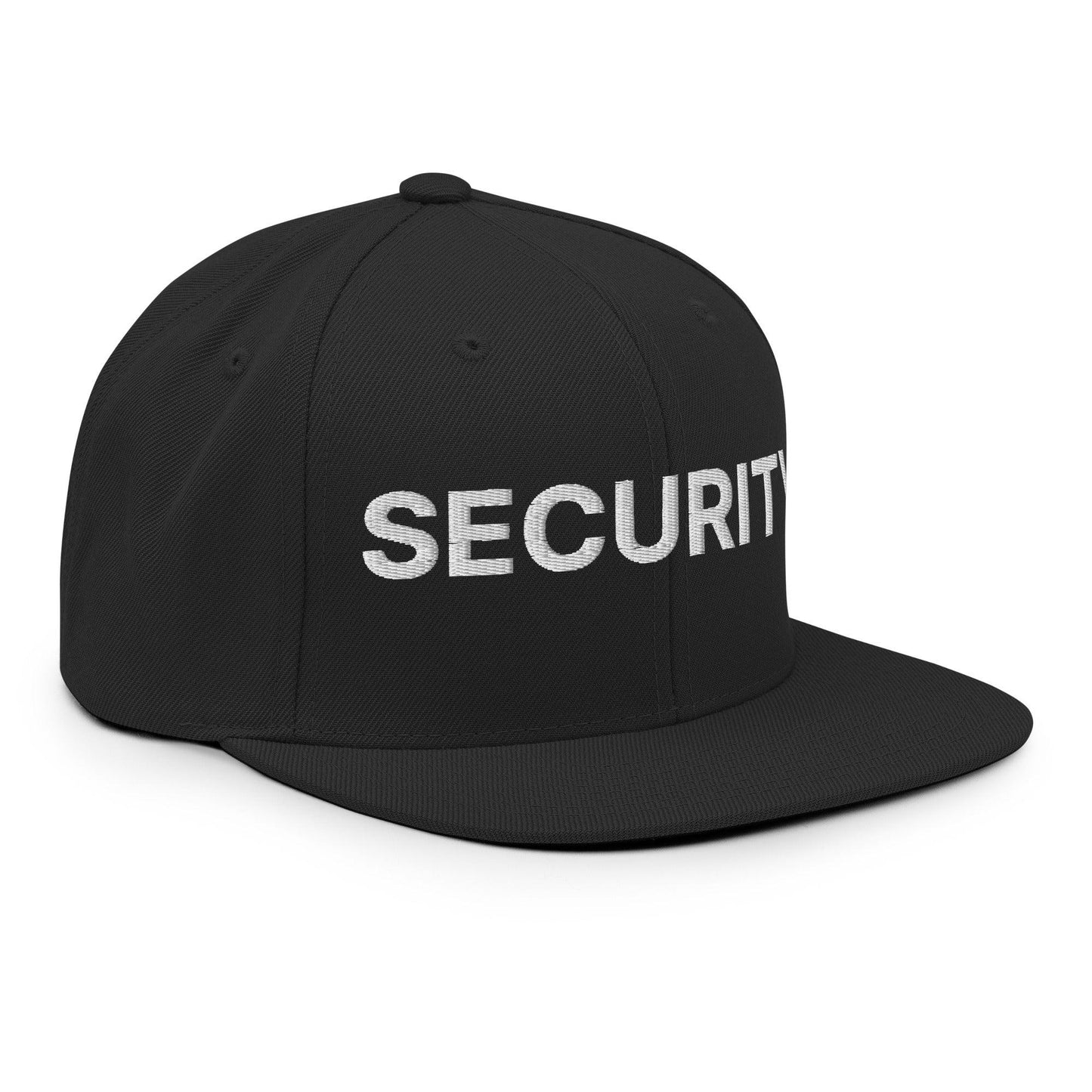 Security Uniform Work Embroidered Flat Bill Brim Snapback Hat