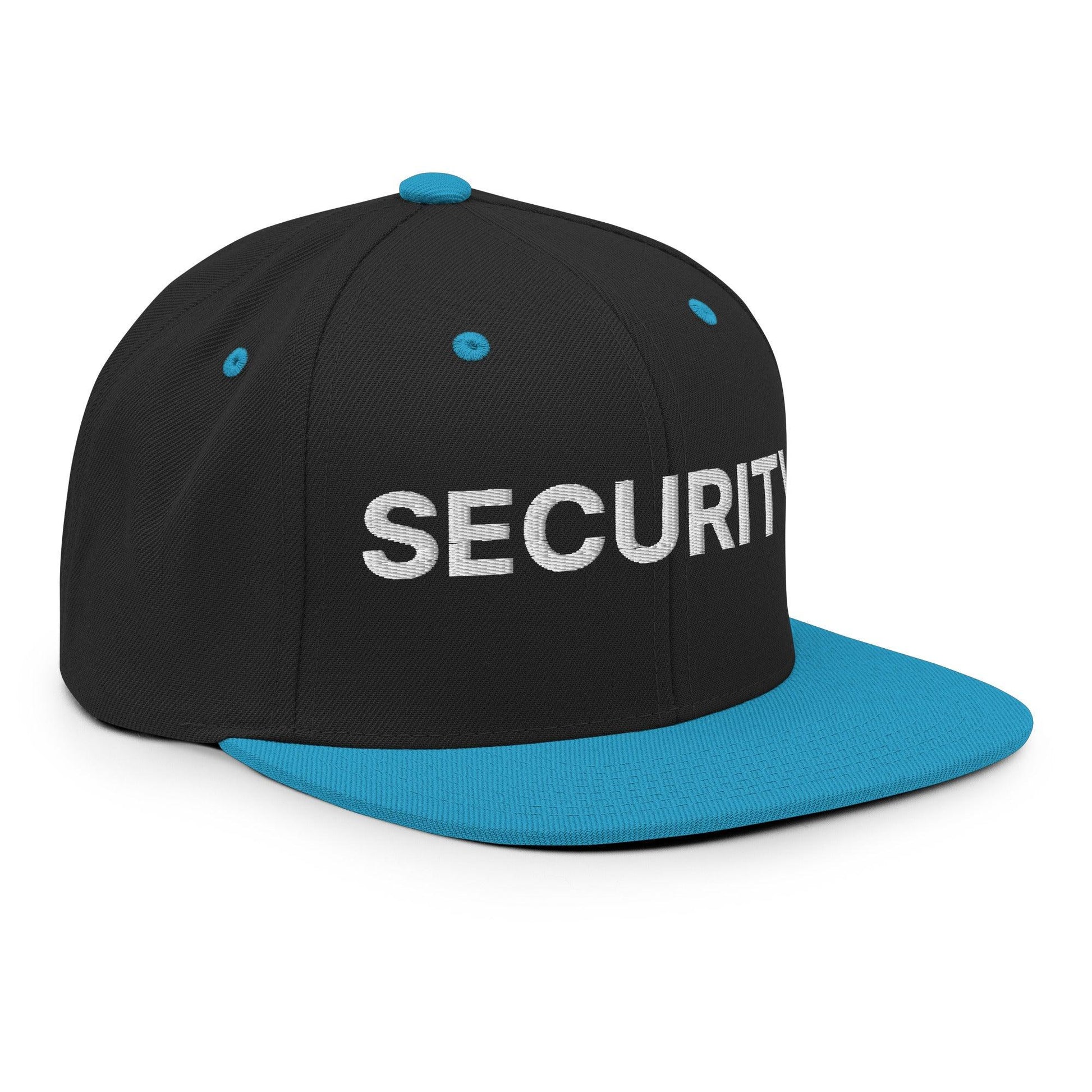 Security Uniform Work Embroidered Flat Bill Brim Snapback Hat