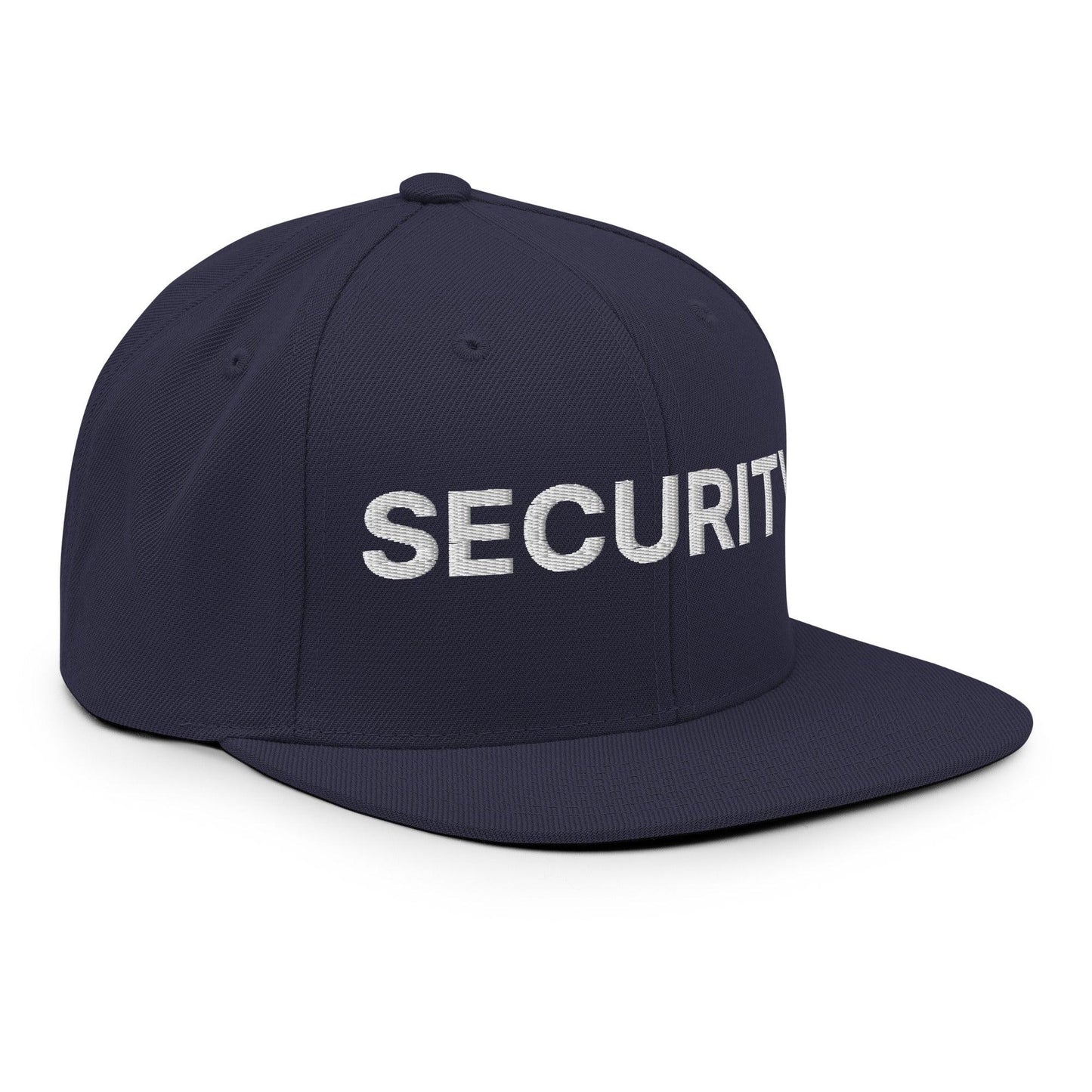 Security Uniform Work Embroidered Flat Bill Brim Snapback Hat