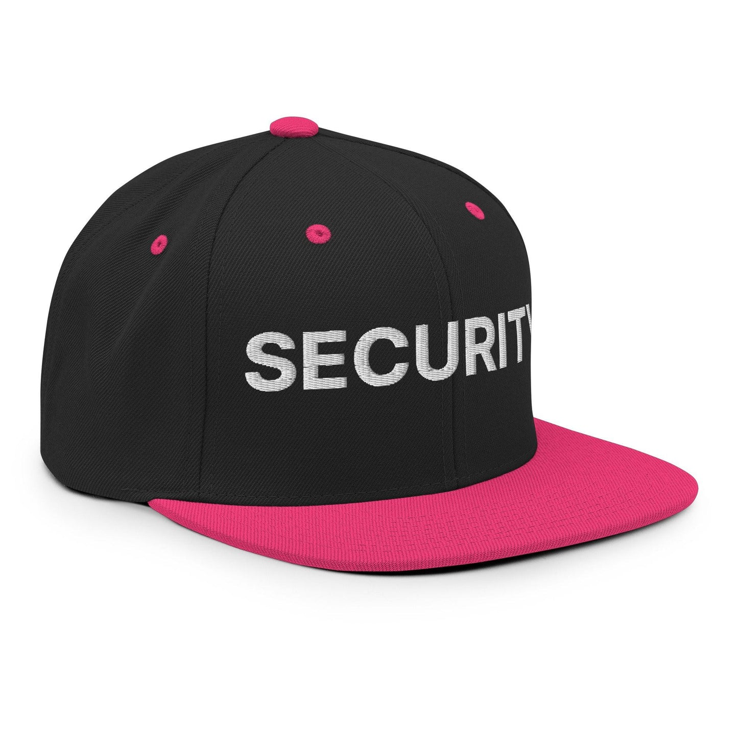Security Uniform Work Embroidered Flat Bill Brim Snapback Hat