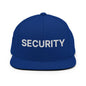 Security Uniform Work Embroidered Flat Bill Brim Snapback Hat - Royal Blue